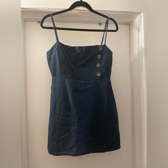 Urban outfitters navy blue mini dress size 4 - Picture 1 of 7